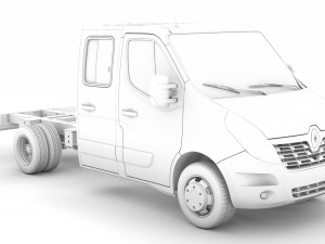renault master crewcab dw e20 chassis 2014 3D Модель