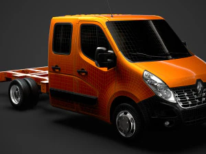 renault master crewcab dw e20 chassis 2014 3D Model
