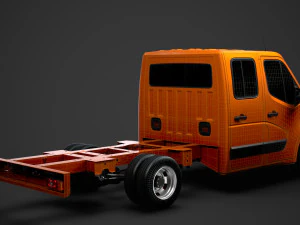 renault master crewcab dw e20 chassis 2014 3D Model