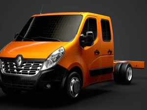renault master crewcab dw e20 chassis 2014 3D Model