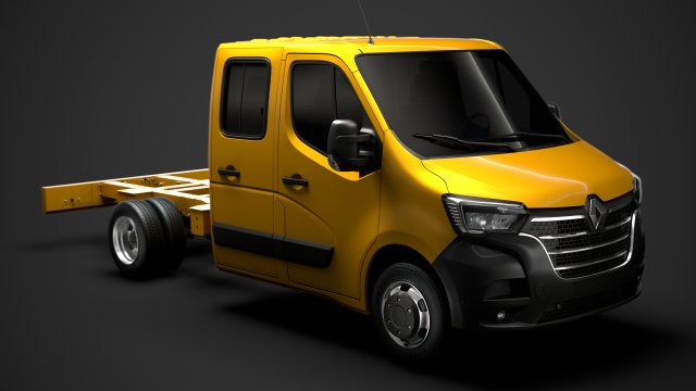 renault master crewcab dw e20 chassis 2020 3D 모델 .c4d .max .obj .3ds .fbx .stl .blend 