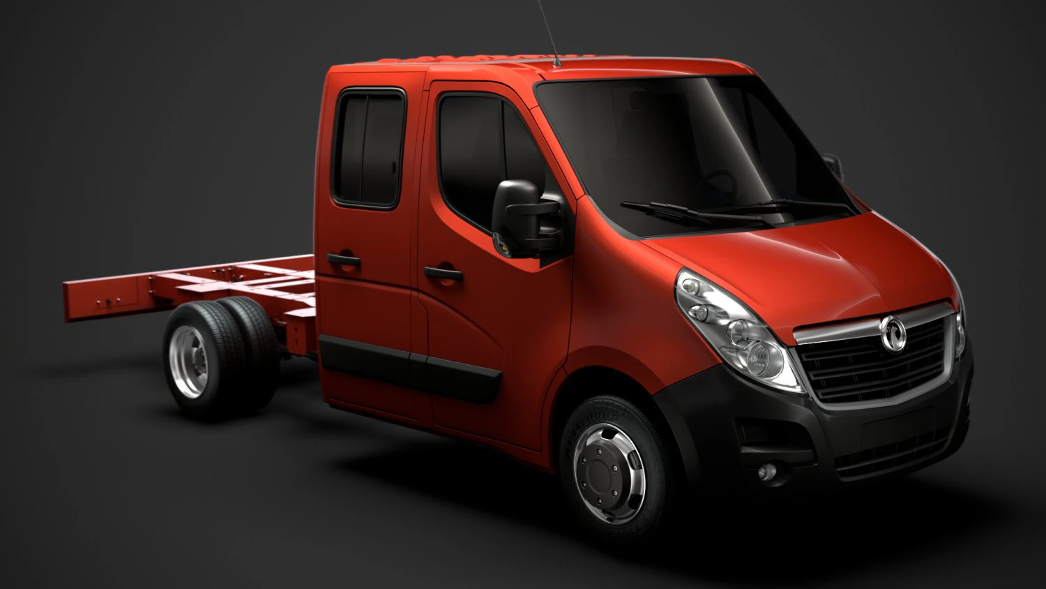 vauxhall movano crewcab dw e20 chassis 2014 3D Model .c4d .max .obj .3ds .fbx .stl .blend 