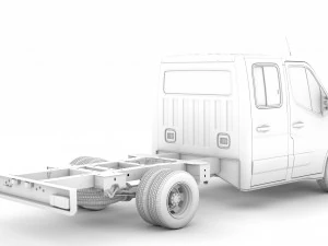 vauxhall movano crewcab dw e20 chassis 2014 3D Model