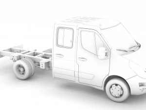 vauxhall movano crewcab dw e20 chassis 2014 3D Model
