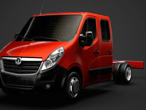 vauxhall movano crewcab dw e20 chassis 2014 3D Model