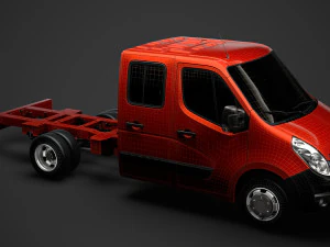 vauxhall movano crewcab dw e20 chassis 2014 3D Model