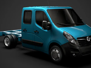 Vauxhall Movano Crewcab DW E20 Ch&acirc;ssis 2020 Modèle 3D