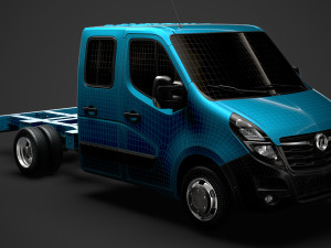 vauxhall movano crewcab dw e20 chassis 2020 3D 模型