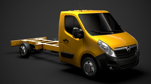 opel movano singlecab sw e30 chassis 2014 Model 3D .c4d .max .obj .3ds .fbx .stl .blend 