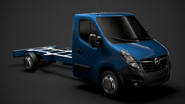 opel movano singlecab sw e30 chassis 2020 3D Model .c4d .max .obj .3ds .fbx .stl .blend 