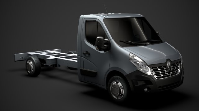 renault master singlecab sw e30 chassis 2014 3D Model .c4d .max .obj .3ds .fbx .stl .blend