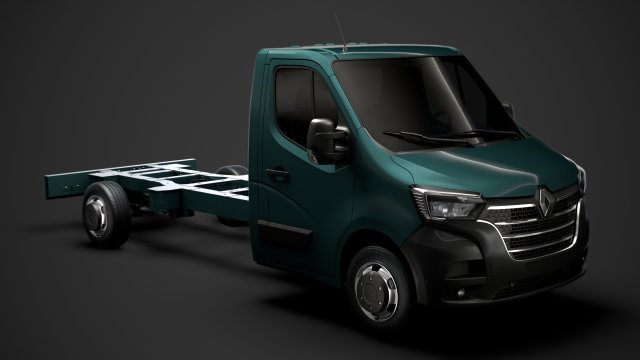renault master singlecab sw e30 chassis 2020 Model 3D .c4d .max .obj .3ds .fbx .stl .blend 