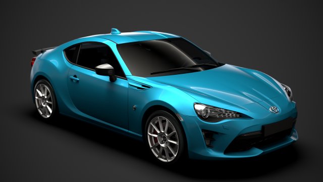 toyota gts 86 2020 3D Model .c4d .max .obj .3ds .fbx .stl .blend 