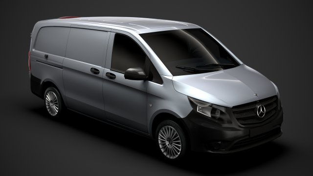 mercedes benz vito panel van l2 2019 3D 模型 .c4d .max .obj .3ds .fbx .stl .blend 