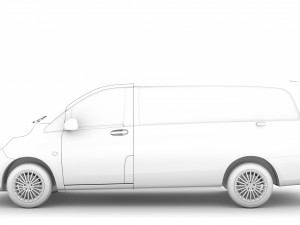 mercedes benz vito panel van l2 2019 3D 模型