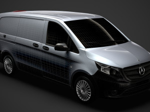 mercedes benz vito panel van l2 2019 3D 模型
