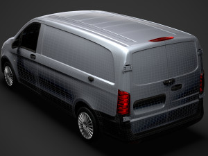 mercedes benz vito panel van l2 2019 3D 模型