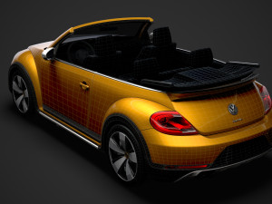 vw beetle dune convertible 2020 Modèle 3D