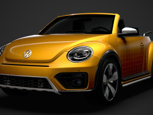 vw beetle dune convertible 2020 Modèle 3D