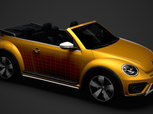 vw beetle dune convertible 2020 Modèle 3D