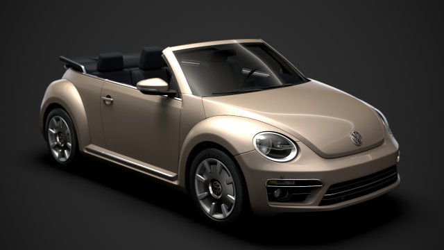 vw beetle final edition convertible 2020 Modelo 3D .c4d .max .obj .3ds .fbx .stl .blend 