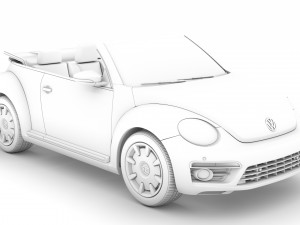 vw beetle final edition convertible 2020 Modelo 3D