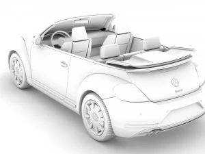 vw beetle final edition convertible 2020 3D Model