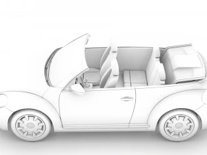 vw beetle final edition convertible 2020 3D Model