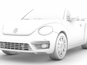vw beetle final edition convertible 2020 3D Model