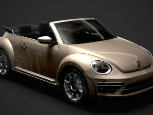 vw beetle final edition convertible 2020 Modelo 3D