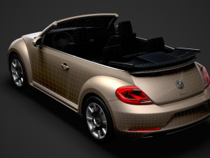 vw beetle final edition convertible 2020 Modelo 3D