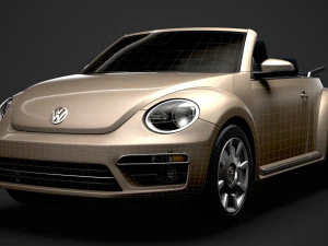 vw beetle final edition convertible 2020 3D Model