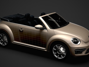 vw beetle final edition convertible 2020 Modelo 3D