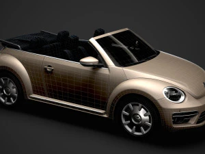 vw beetle final edition convertible 2020 3D Model