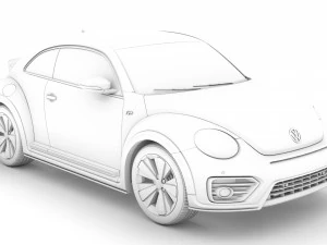 vw beetle r line 2020 3D Model