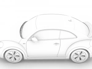 vw beetle r line 2020 3D Model