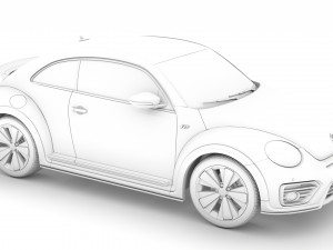 vw beetle r line 2020 3D 모델