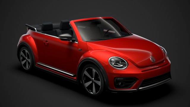 vw beetle r line convertible 2020 3D Model .c4d .max .obj .3ds .fbx .stl .blend 