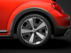 vw beetle r line convertible 2020 3D Model