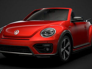 vw beetle r line convertible 2020 3D Model