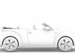 vw beetle r line convertible 2020 3D Model