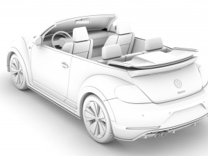 vw beetle r line convertible 2020 3D Model