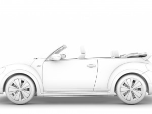 vw beetle r line convertible 2020 3D Model