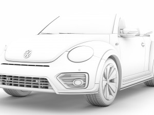 vw beetle r line convertible 2020 3D Model
