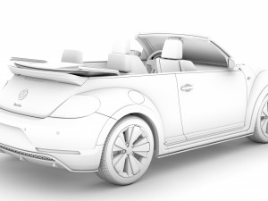 vw beetle r line convertible 2020 3D Model