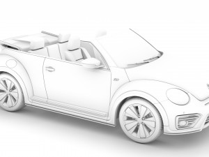 vw beetle r line convertible 2020 3D Model