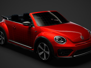 vw beetle r line convertible 2020 3D Model