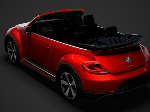 vw beetle r line convertible 2020 3D Model