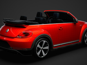 vw beetle r line convertible 2020 3D Model