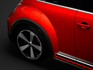 vw beetle r line convertible 2020 3D Model